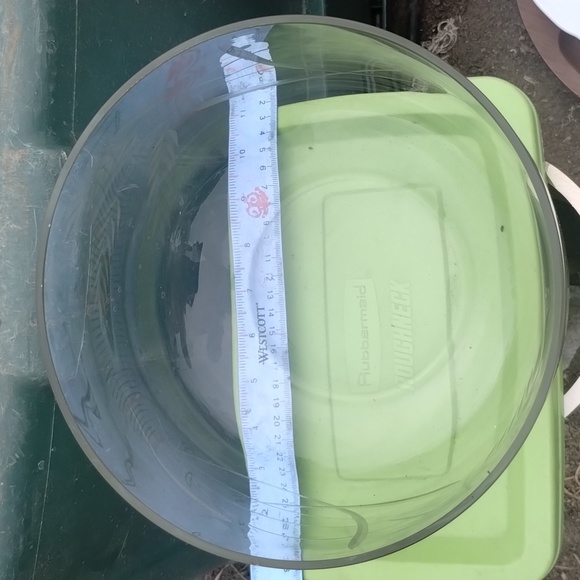 Large leaf etched glass bowl - Picture 4 of 7